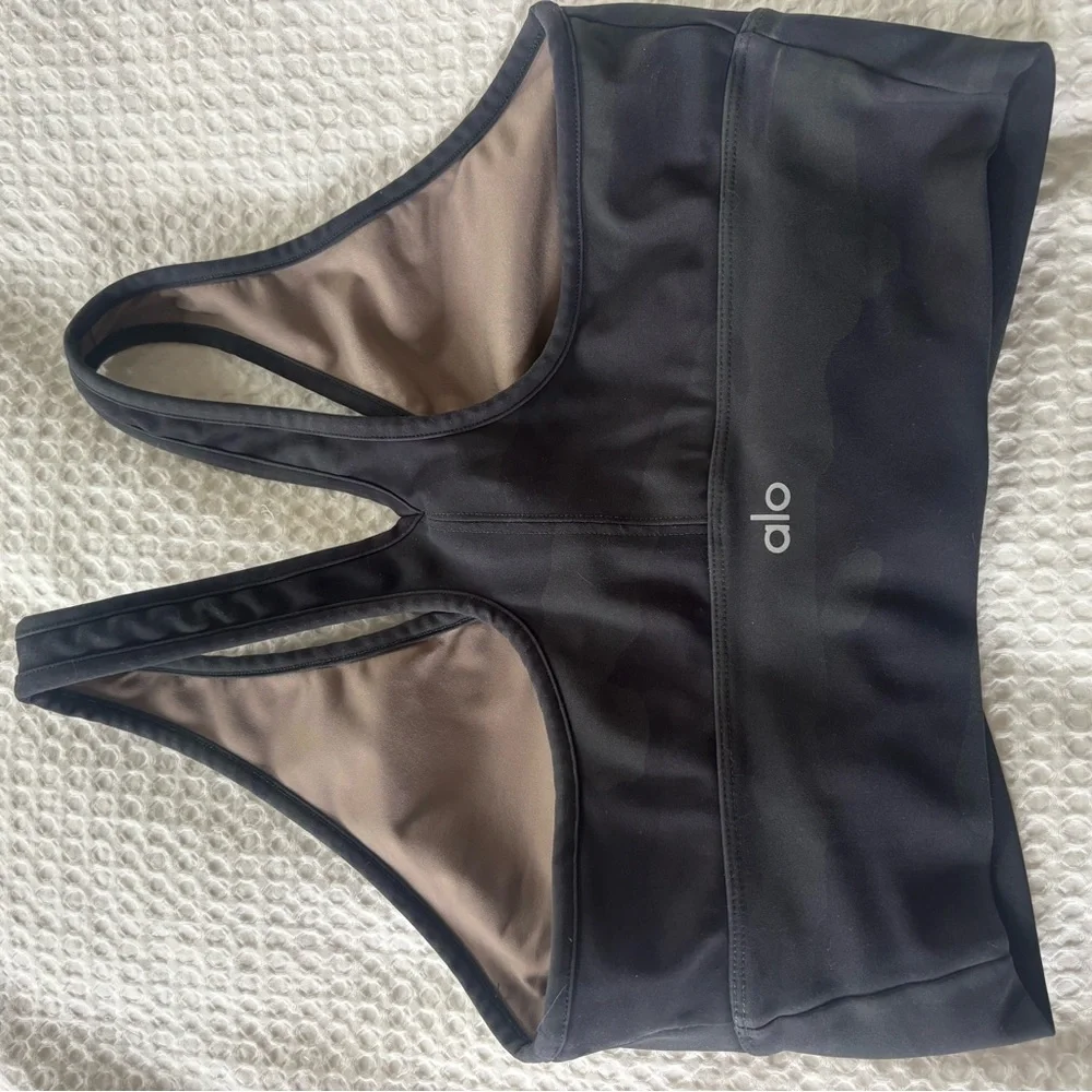 Alo Yoga Camo Leggings and Bra Set